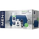 NIVEA MEN Sensitive Kit Cofanetto Regalo Uomo, Confezione con Schiuma da Barba 200ml, Balsamo Dopobarba 100ml, Deodorante Bla