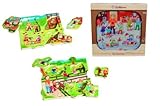  Eichhorn Holzpuzzle Formenpuzzle FSC Holz 5 Teile ab 12 Monaten