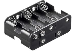 Alecony 10x 1.5V AA Batteriehalter Fall Kunststoff Akku Aufbewahrungsbox,15V Batteriekasten Lademodul mit Schutz für AAWiederaufladbar Batterie mit Pin (10 Solts)