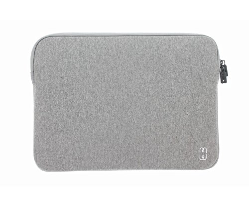 MWLaptop Cover Compatible with Apple Macbook Pro 13 – Laptop Sleeve 13-inch with Soft Padded Memory Foam – Zippered Laptop Protective Case with Anti-Scratch Interior – Basic (Grey/White)