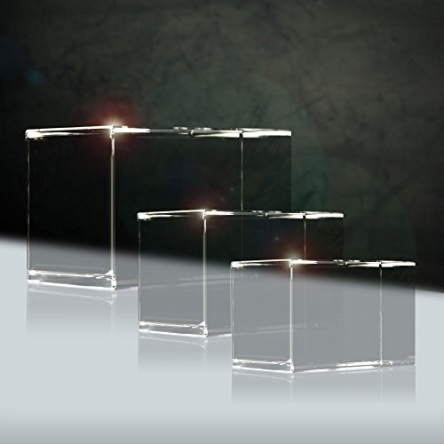 Kristallportait (3D) | Quader 80mm | 1 bis 2 Personen oder Tiere zB als Geschenk zum Jahrestag - 3