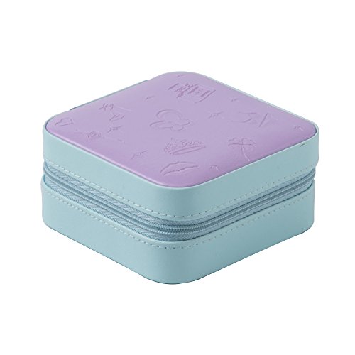 Anself Tragbar Schmuckkoffer Mini Schmuckkasten Schmuckbox mit Spiegel Modelle Optional