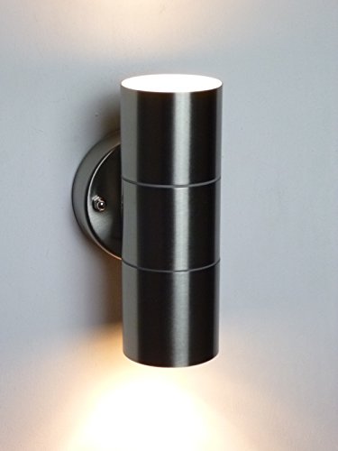 4 x hochwertige Außen Wandleuchte Spot Bornholm up and down oder down Fassung GU10 Außenstrahler Spot (4 x 2 flammig) - 2