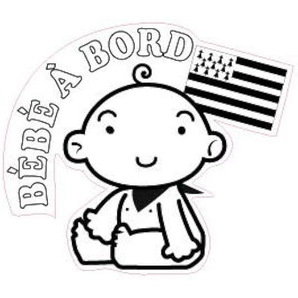 Amazon Fr Autocollant Sticker Bebe A Bord Bretagne Breizh Breton Logo 1 Taille 17 Cm