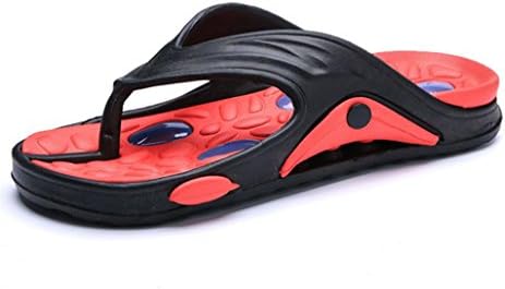 Men's Flip-Flops Beach Sandals for Male Summer Sports Non-slip Water-proof Slippers Black, 001, UK 6.5/EU 39