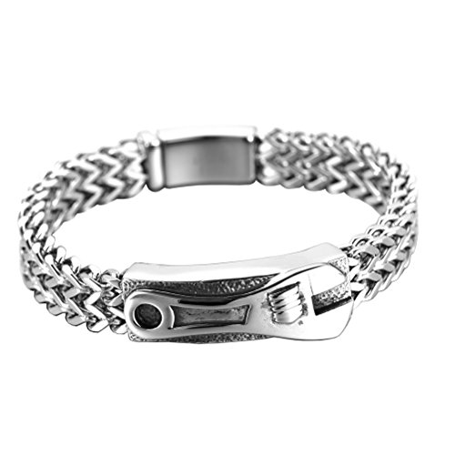 HIJONES Mens Stainless Steel Cool Gothic King Cobra Snake Biker Rings Fashion Animal Adjustable Jewelry Silver Gold Size 7　並行輸入品 HIJONES Men\u0027s Jewelry Stainless Steel Cross Style Black Stone Ring