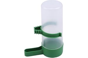 MNSYD Pet Oiseaux en Plastique Buveur Chargeur Automatique Mangeoire Eau Abreuvoir Clip pour Perroquets Perruche Calopsitte Inséparables,Vert 1