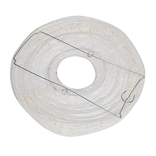 ONEDONE 5 Stücke 10″ Lampion Laterne Papier Weiß Gartenlampion Papierlaterne Hängedekoration Lampenschirm Deko Feste Geburtstag - 5