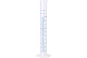 KOMUNJ 1 Piece Transparent Blue Line Measuring Graduated Cylinder Science Measuring Lab Heavy Wall Graduated Cylinder Measuring Cylinder, 100 ml