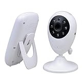 2.4GHz Video Babyphone mit Kamera Intercom Baby Monitor 2.4 Zoll TFT LCD Display/Bildschirm (IR Nachtsicht, Zwei Wege Gegensprechanlage, 4 Lullabies,Temperaturerfassung) - 2