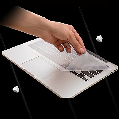 EQLEF® 2 Stück Soft-Touch Silikon-Tastatur-Cover & Display Schutz für MacBook Pro 15-Zoll - 6
