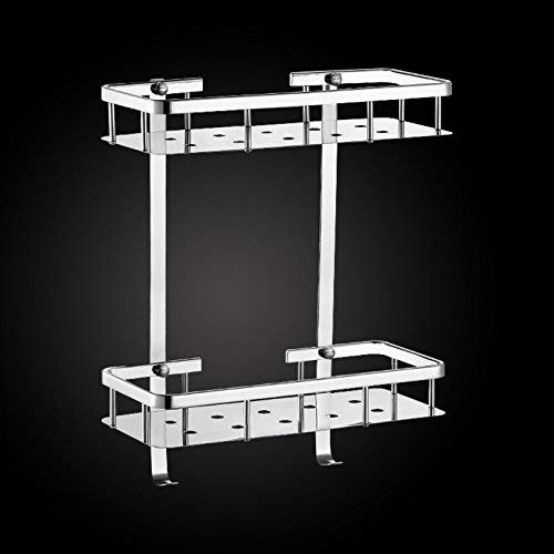 Preisvergleich Produktbild UHK Lysqva Badezimmerzubehör Toilette-Bad Edelstahl Badezimmer, Eckschrank, Badezimmer, Badezimmerzubehör, Haken, Anhänger, Ecke, Platz, Quadratischer Korb.