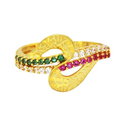 Sree Kumaran Thangamaligai Designer Collection 22k (916) Yellow Gold Floral Shaped Ring