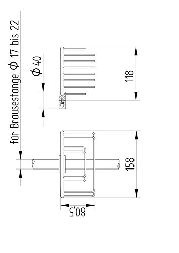 AVENARIUS Schwammkorb 157x80x136 mm; für Brausestange, Serie Körbe - 2