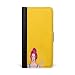Produktbild licaso P20 Pro Faltbare Kunstleder Hülle in Schwarz mit Red Hair Woman Klappbare Leder Handy Hülle mit Magnetverschluss - 2in1 Smartphone Flip Case & Brieftasche Portemonnaie Zubehör