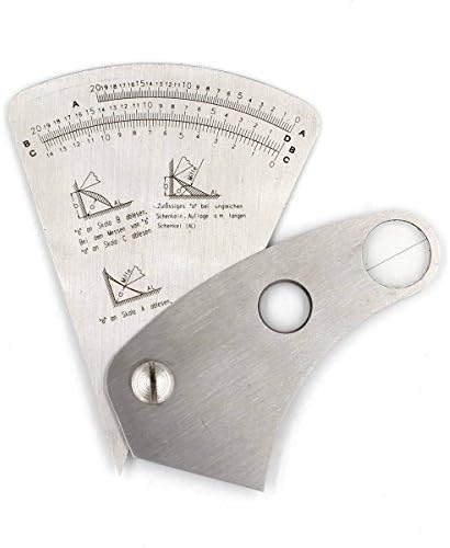 Fan-shaped Weld Gage Weld Throat Size &amp; Fillet Leg Length Scale Laser Engraved Marks Stainless Steel