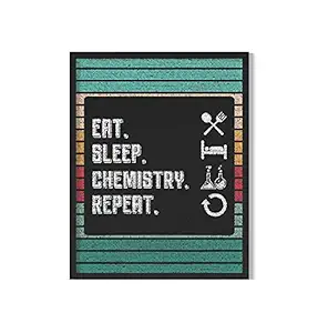 Art Nation Chemistry Motivational Posters for Home d?cor for Boys Girls Kitchen Room Funny Posters (8x12 inch Synthetic Wood Black Frame)