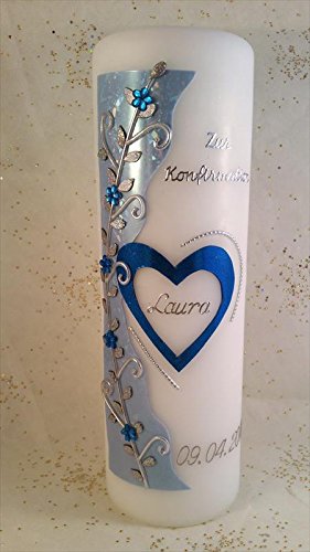 Taufkerze T-150 mit Name & Datum in verschiedenen Farben - 5