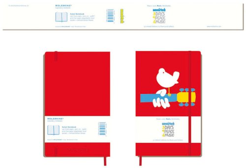 Woodstock Moleskine Large Ruled Notebook Red: Music (Moleskine Woodstock)