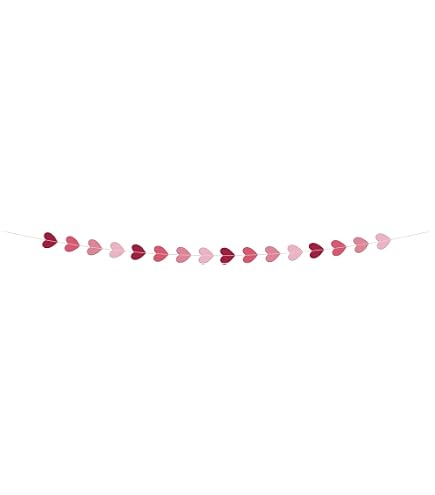 Guirlande Cœurs En Papier – 4 X 4 Mètres – Décoration Fête Saint‑Valentin, Mariage, Anniversaire - 3