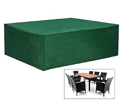 WOLTU GZ1197gn Housse de protection pour mobilier de jardin Imperméable,Housse de protection résistante aux déchirures pour le mobilier de jardin 250x210x90 cm, Vert