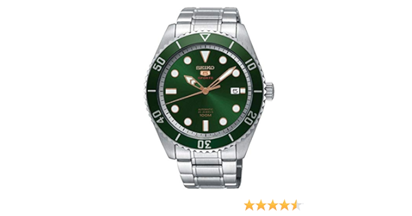 Seiko 5 Sports SRPB93J1 Men's Green Dial Watch : Amazon.co.uk: Watches