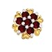 Myzevar Cubic Zirconia Yellow Gold Plated Sterling Silver Nose Pin RS.499.00
