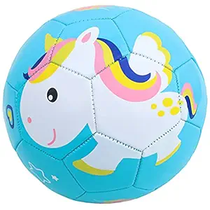 Toyshine Edu-Sports Kids Football Soccer Educational Toy Ball Size 3, 4-8 Year Kids Toy Gift Sports - Unicorn Blue