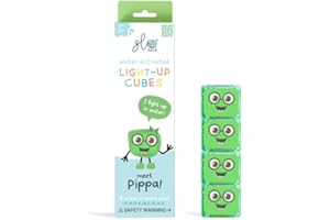 Glo Pals 4 leuchtende Würfel für EIN einzigartiges sensorisches Erlebnis und Magische Lichtshow für EIN unvergessliches Badeerlebnis (Pippa grün)