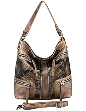 OBC DAMEN TASCHE SHOPPER METALLIC Henkeltasche Handtasche Schultertasche Umhängetasche Hobo-Bag