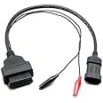 Goliton Adaptateur de Diagnostic de Connecteur OBD OBD2 16 Broches Compatible pour Fiat 3 Broches