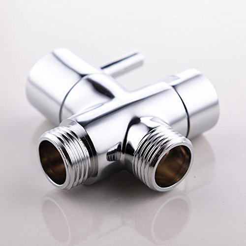 CIENCIA 3 Wege Umschaltventil G 1/2 “ massives Messing Brause Dusche Umschaltventil/Dusche Adapter/Umstellventil, Chrom DSF007 - 8