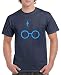 Produktbild Comedy Shirts - Brille und Narbe - Herren T-Shirt - Navy/Blau Gr. XXL
