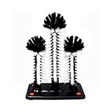 Der Boden der Topfbürste hat 4 kleine Saugnäpfe, die leicht auf glatten Oberflächen wie Keramik, Glas, Edelstahl und Marmor aufgesaugt werden können. Es ist nicht einfach sich zu bewegen, es funktioniert besser