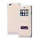 Produktbild numia iPhone 8 Plus Hülle, Schutzhülle Case Handy Tasche [mit Sicht-Fenster View] PU Leder Tasche für Apple iPhone 8 Plus Book-Style Cover [Weiss]