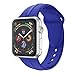 Produktbild BZLine Armband | Weiches Silikon Ersatz Uhrenarmband | Für Apple Watch Series 4 40mm/44mm | Neue Mode und Hautfreundlich | Handgelenkgröße: 5,51-7,28 Zoll | Bandlänge: 96 mm + 117 mm | 14 Farben (Für 40MM Armband, Blau)