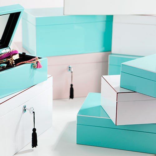 Gift Company – Tang – Schmuckkasten, Schmuckbox mit Schloss – Farbe: Blush, Rose – Größe: L - 2