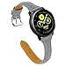 Produktbild Feitb T-förmiger Lederband Armband uhrband,mit Metallverschluss, Ersatzarmband,hochwertigem echtem Leder,Bequem Uhrenarmband, für Samsung Galaxy Watch Active 20mm (grau)