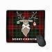 Produktbild Mouse pad merry christmas greeting card invitation reindeer baubles ribbon tartan checkered plaid illustration background steelseries keyboard