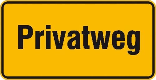 4287. Hinweisschild zur Grundbesitzkennzeichnung Privatweg Aluminium geprägt Größe 33,00 cm x 17,00 cm