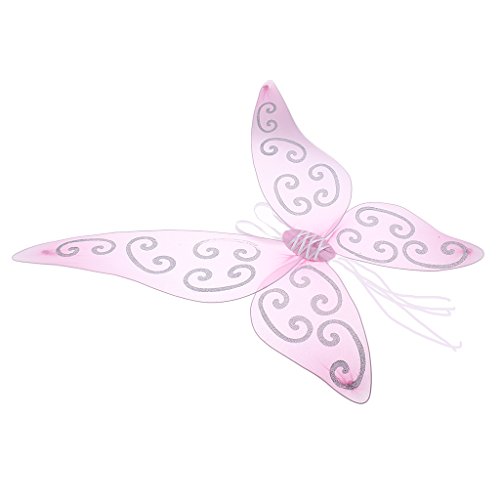 Preisvergleich Produktbild Blesiya Schmetterlingsflügel Elfenflügel für Karneval, Fasching, Cosplay - Rosa