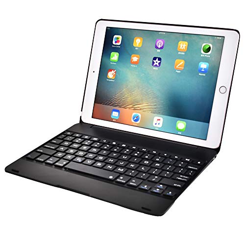 Preisvergleich Produktbild Melodycp NewiPAD 20172018 Klappbare Bluetooth-Tastatur, ultradünne kabellose Bluetooth-Tastatur mit elegantem Cover IPad Air1 / 2, IPad Pro9.7, 20172018 Bluetooth-Tastatur Schwarz