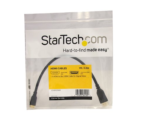 StarTech HDMIACMM1 High-Speed-HDMI Kabel (HDMI auf mini-HDMI, Stecker auf Stecker, 0,3 m) - 4