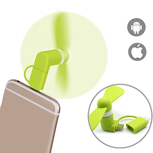 Mini USB Ventilator, VitutechFan Mini USB Fan Mini Portable Micro USB Ventilator Mini Cooling Fan 2 in 1 Portable USB Telefon Mini Fan f¨¹r Andriod Smartphone , iPhone , iPad, Samsung