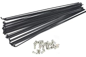 LOVEYue 12pcs 260-296mm Vélo De Vélo en Acier Inoxydable Compatible avec Les Accessoires De Rayons De Mamelon De Roue VTT, Accessoires De Vélo Parfaits