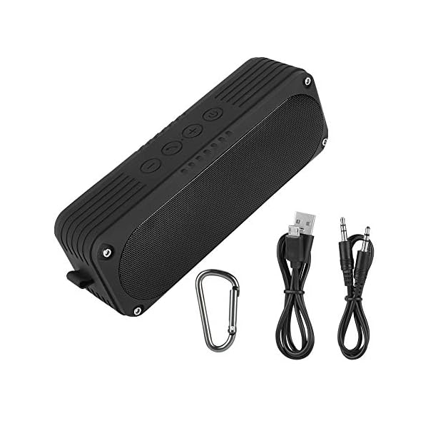 Taidda Drahtloser Bluetooth-Lautsprecher, Leichter, tragbarer, robuster, langlebiger, wasserdichter 10W * 2RMS-Bluetooth-Musiklautsprecher mit großem Ausgang und 10-stündigem Musikspiel