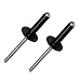 Produktbild 50 x Schwarz Große Flansch Standard Aluminium Pop Nieten, 4.8 x 25mm Dome Kopf