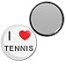 I Love Tennis - 77mm Round Compact Mirror