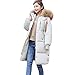 TWBB Damen Daunenjacke Winterjacke,Wintermantel Lange Frauen Daunenmantel Winter Warm Dicker Mantel Parka Jacke Outwear Oberbekleidung Trenchcoat mit Pelzkragen