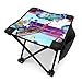 Produktbild Mini Folding Camping Stool Fishing Chair Fashion Glamour Watercolor Vogue Outfit Watercolour Set for Hiking Garden Beach Oxford Cloth Seat with Carry Bag